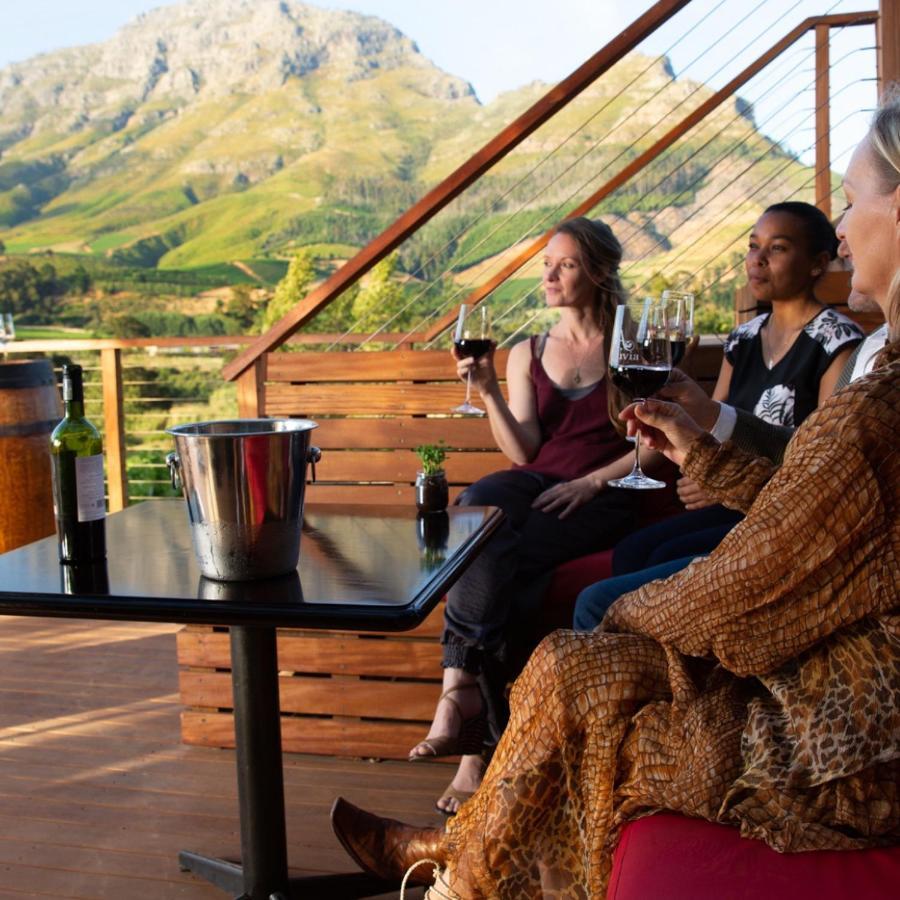Alluvia Boutique Winery&Luxury Accommodation Stellenbosch Extérieur photo Wine tasting at the San Luis Obispo Vintners' Association
